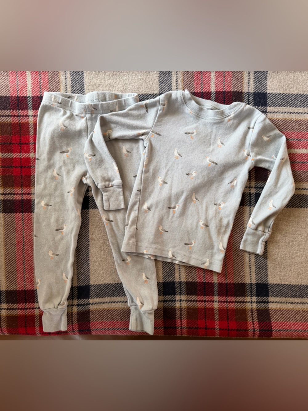 Little Planet Organic Cotton Light Blue Seagull Pajama Set